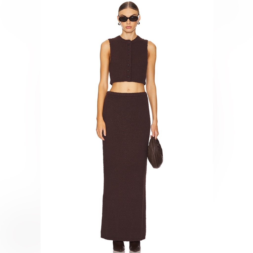 Lovers And Friends Agnese Cropped Vest And Maxi Skirt Set